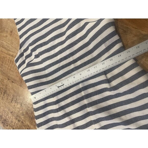 J Crew Dress 8 Coastal Nautical Striped Sheath Navy Blue Sleeveless Lined Pocket - Picture 10 of 13